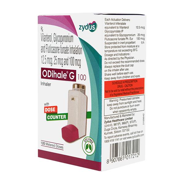 ODIHALE G 100 WITH DOSE COUNTER Inhaler 120md - Asthma/COPD-Ast