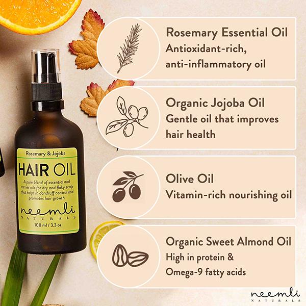 Neemli Naturals Rosemary & Jojoba Oil Hair Oil 100 ml - Hair Oils