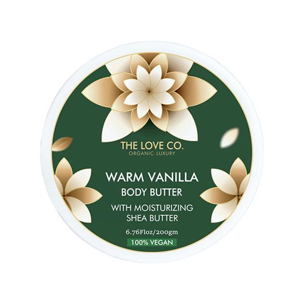 Netmeds | The Love Co. Warm Vanilla Body Butter - 72 Hour Intense Hydrating Shea Body Butter - Deep Moisturization for Winters With Pure Shea Butter for Nourishing Essential Body Care 200 gm