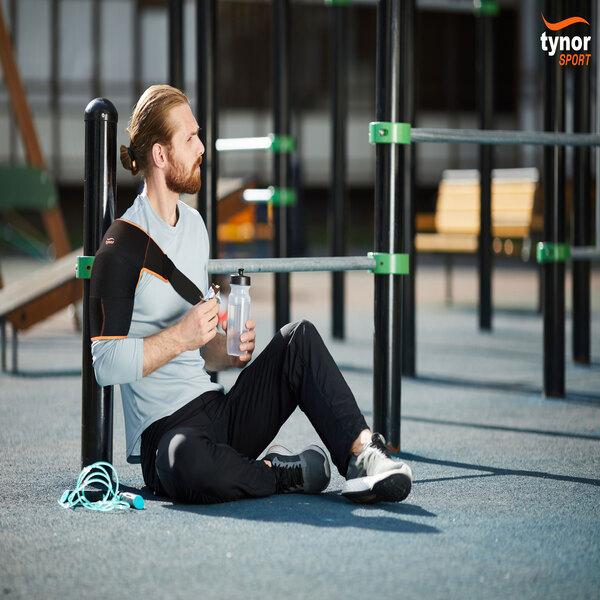 Tynor Shoulder Support Double Lock (Neoprene) (UN) - Black & Green - Neck/Shoulder Supports