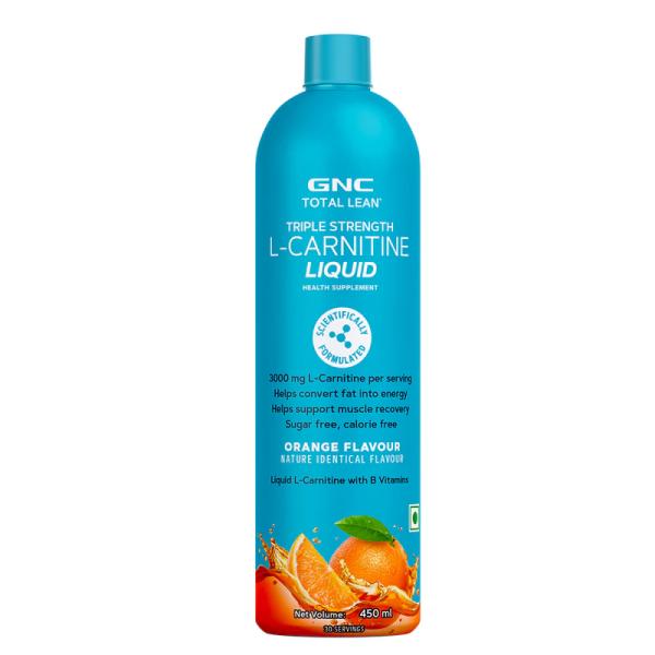 Netmeds | GNC Total Lean Triple Strength L - Carnitine Liquid - Orange 450 ml