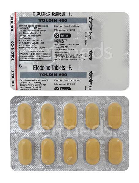 Toldin 400mg Tablet 10'S - Arthritis-Non