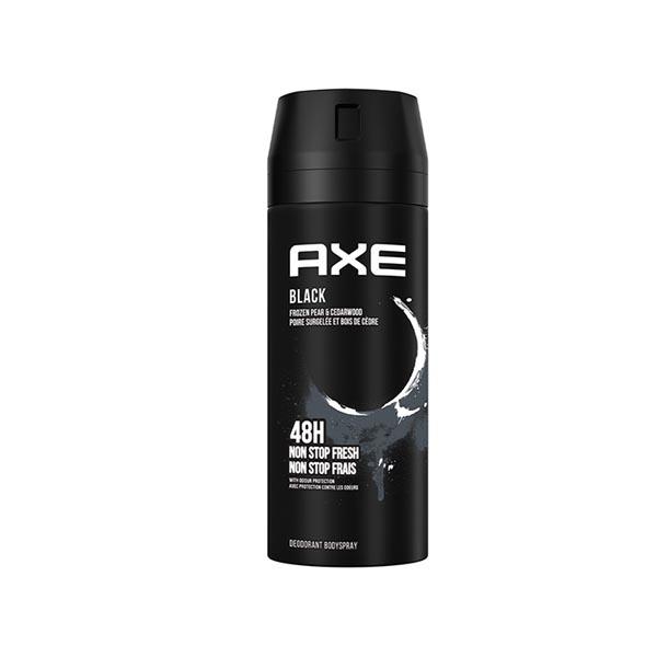 Netmeds | Axe Black Deodorant Body Spray for Men 48H Odour Protection Frozen Pear and Cedarwood Scent 150 ml
