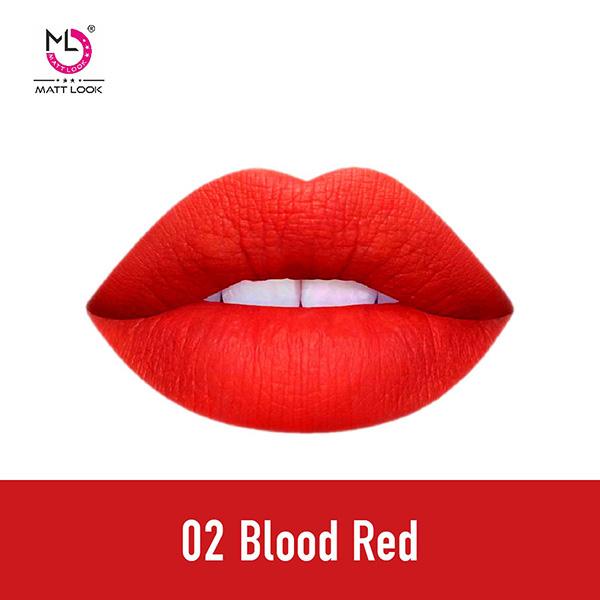 Matt Look Lip Makeup Temptation Liquid Matte Lipstick, Blood Red 5 ml - Liquid Lipsticks