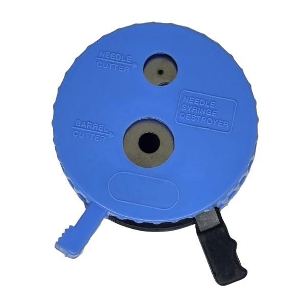 Sahyog Wellness Stainless Steel Manual Needle Cutter and Syringe Destroyer (Blue & White) - Syringes And Needles