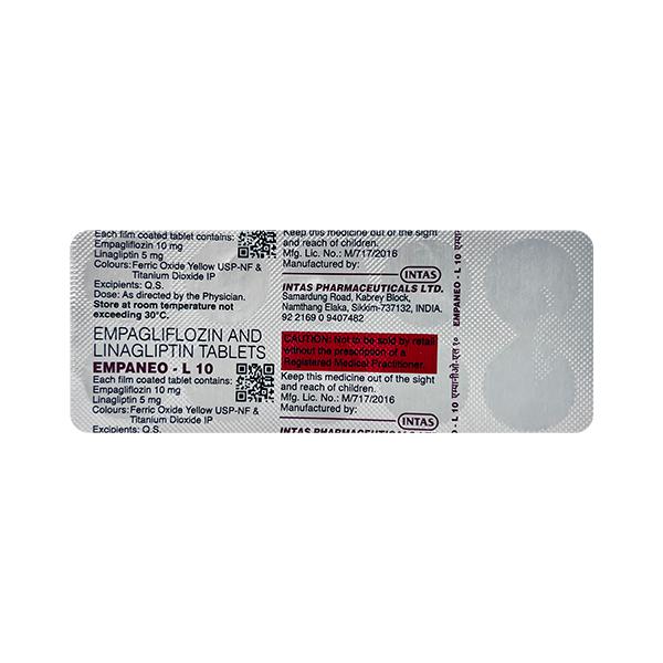EMPANEO L 10 Tablet 10's - Diabetes-Ant