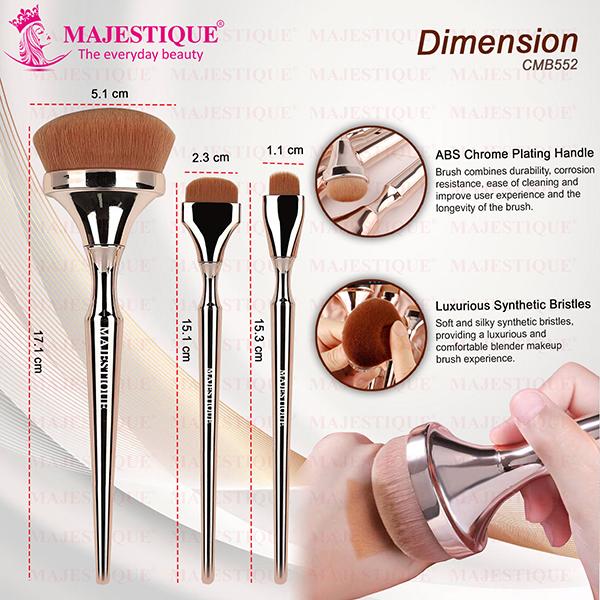 Majestique Foundation, Eyeshadow, and Lips, Professional Makeup Brush Set, Luminous HD Brushes 1's - Face Brush
