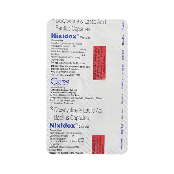 Nixidox Capsule 10'S - Bacterial Infections-Tet