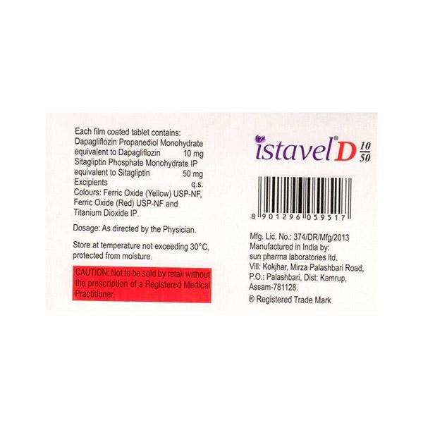 ISTAVEL D 10/50 Tablet 15's - Diabetes-Ant