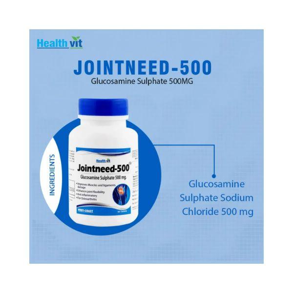 Healthvit Jointneed-500 Glucosamine Sulphate- Tablets 60's - Calcium And Minerals
