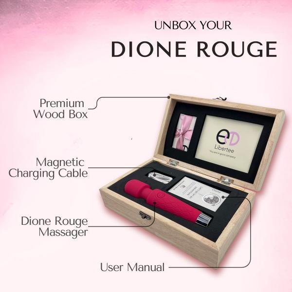 Libertee Body Massager Rechargeable 12 Modes Rouge 1's - Massagers And Vibrators