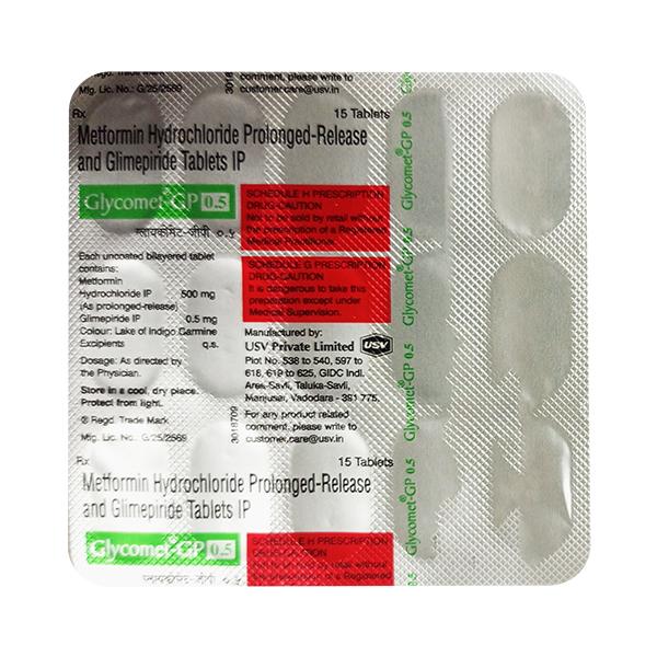 GLYCOMET GP 0.5 Tablet 15's - Diabetes-Ant