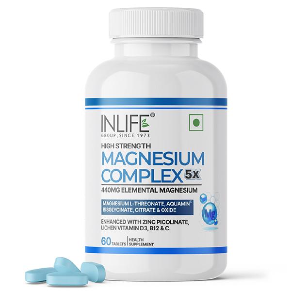 Netmeds | INLIFE Magnesium Complex Glycinate 5X 2000mg Tablets 60's