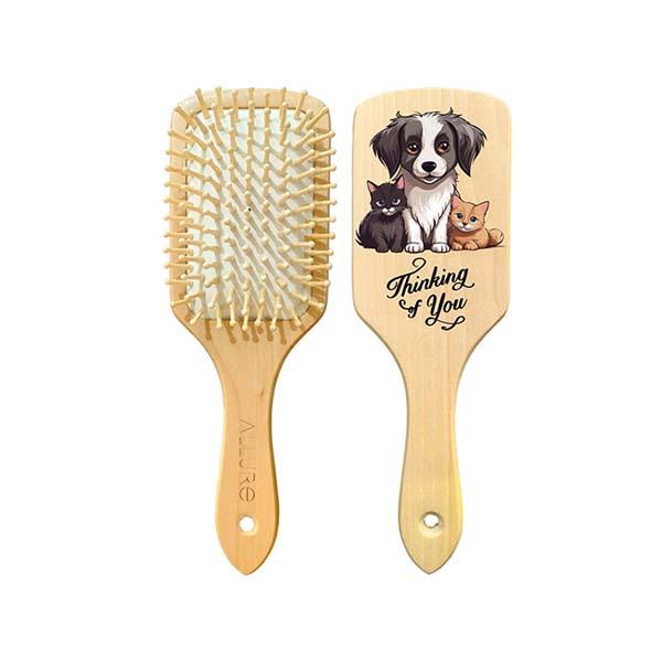 Netmeds | Allure Personalised Paddle Hair Brush Dog Family Print 1's