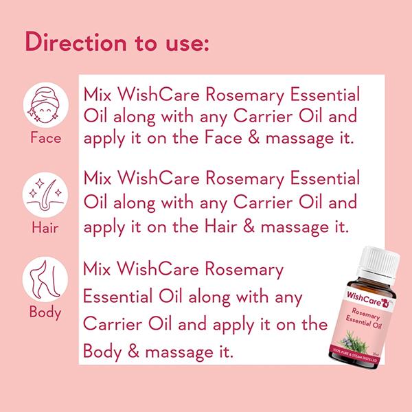 WishCare 100% Pure Rosemary Essential Oil 15 ml - Essential Oils