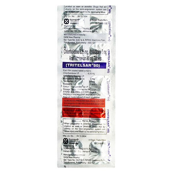 Tritelsar 80mg Tablet 10'S - Hypertension-Ang