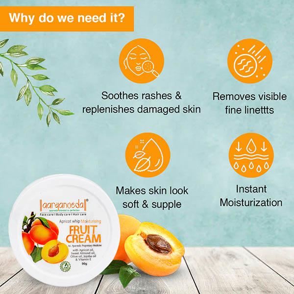 Aryanveda Apricot Whip Moisturising Cream 90 gm - Day Cream
