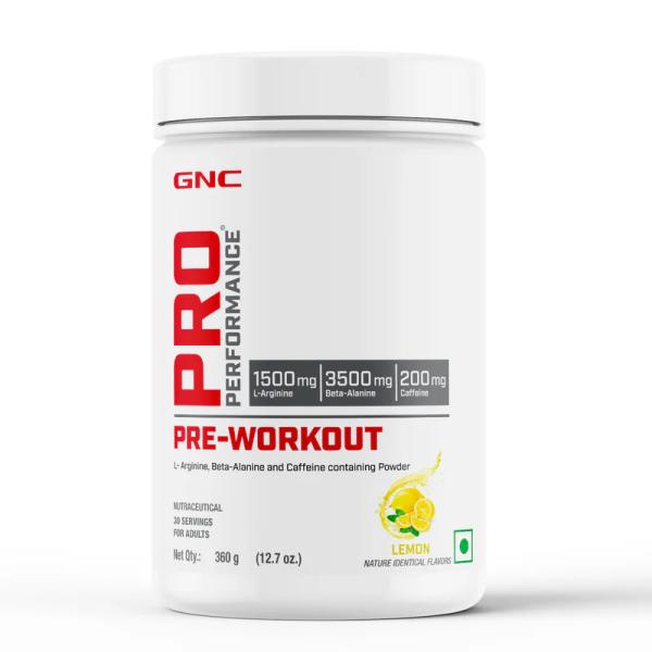 Netmeds | GNC Pro Performance Pre Workout Powder - Lemon 360gm