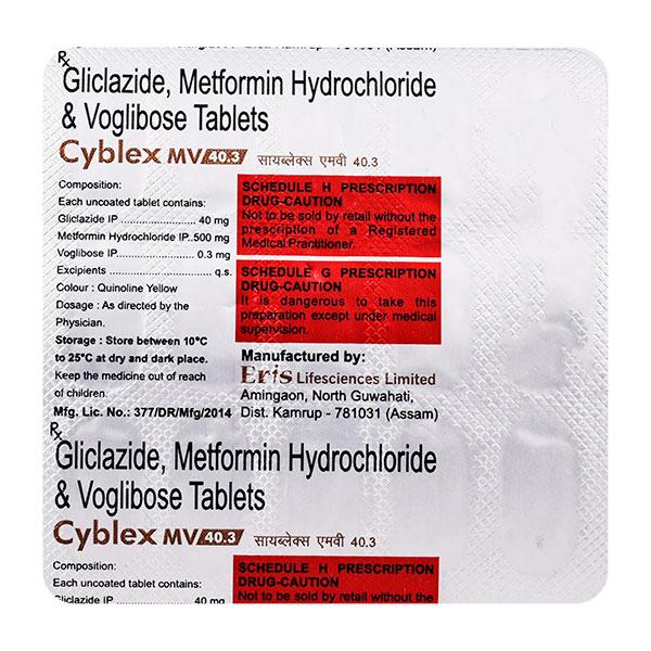 Cyblex MV 40.3mg Tablet 15'S - Diabetes-Ant