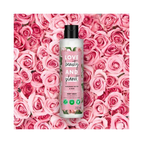 Love Beauty And Planet Natural Murumuru Butter and Rose Sulfate Free Body Wash 200 ml - Shower Gels & Body Wash