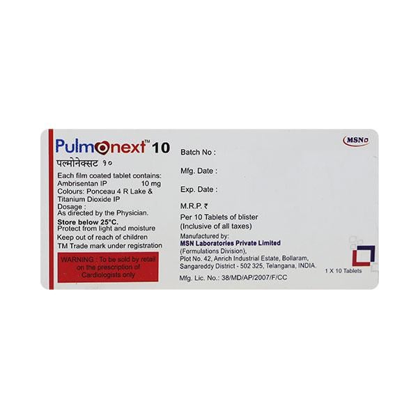 Pulmonext 10mg Tablet 10'S - Hypertension-Oah