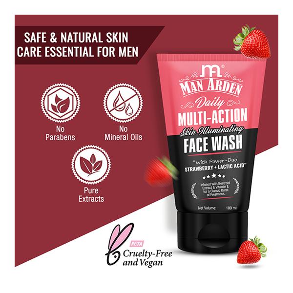 Man Arden Daily Multi-Action Skin Illuminating Face Wash 100 ml - Face Washes