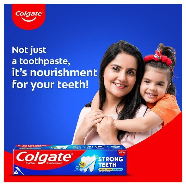 Colgate Strong Teeth Dental Cream Toothpaste (200g+ 100g+ Toothbrush worth 35rs) - Toothpaste