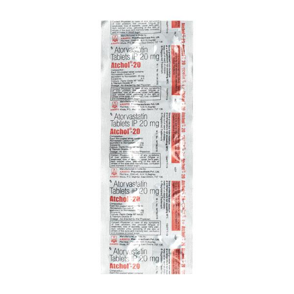 Atchol 20mg Tablet 10'S - High Cholesterol-Dys