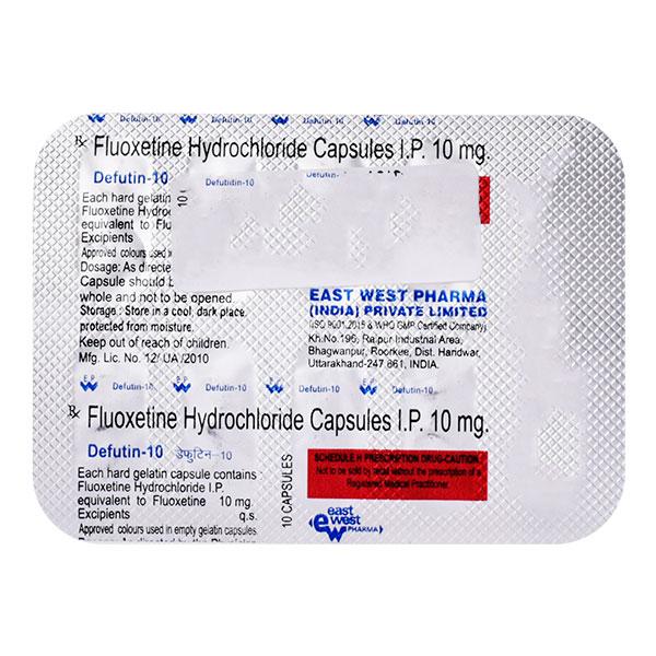 Defutin 10mg Capsule 10'S - Depression-Ant