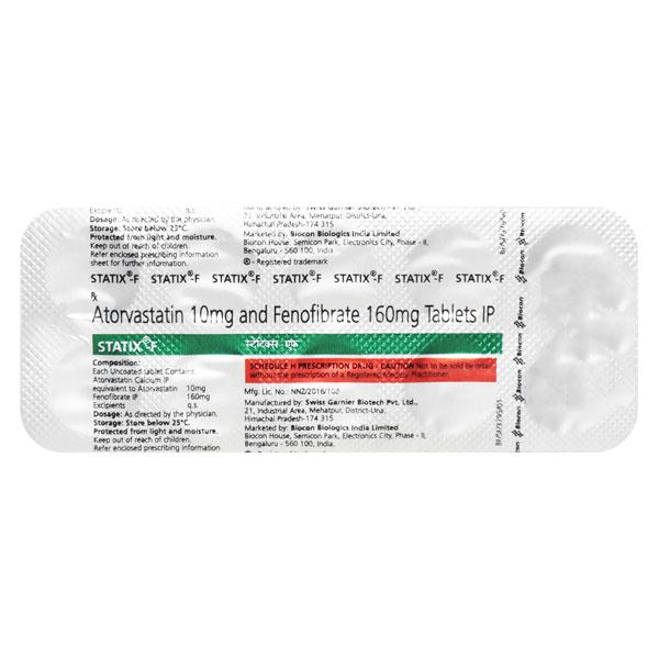 Statix F Tablet 10'S - High Cholesterol-Dys