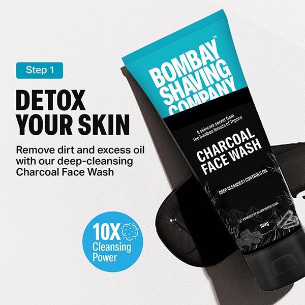 Bombay Shaving Company Charcoal Facial Starter Kit 200 gm - Scrubs & Exfoliants
