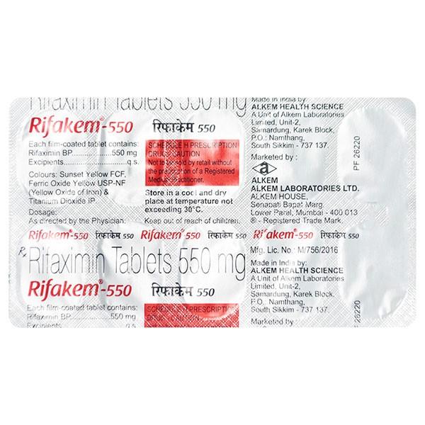 Rifakem 550mg Tablet 10'S - Bacterial Infections-OAB