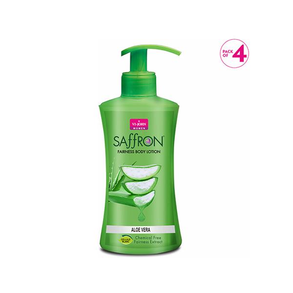 Netmeds | Vi-John Saffron Fairness Body Lotion - Aloevera - Pack of 4 x 250 ml