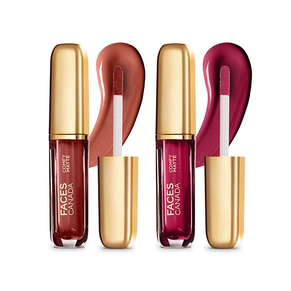 Faces Canada Comfy Lip Combo - For The Win + Any Day Now (3ml + 3ml) 1's - Liquid Lipsticks