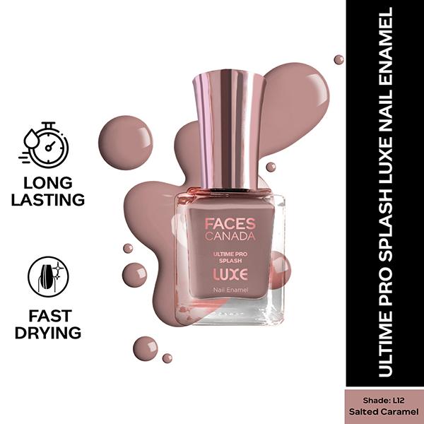Netmeds | Faces Canada Ultime Pro Splash Luxe Nail Enamel - Salted Caramel (L12) 12 ml