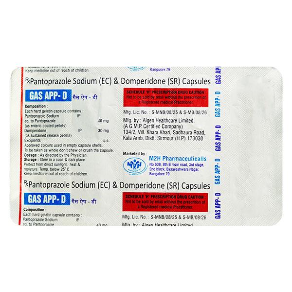 GAS APP D Capsule 10's - Ulcer/Reflux/Flatulence-Aaa
