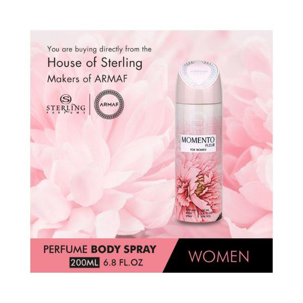Armaf Momento Fluer Perfume Body Spray for Women 200 ml - Women Deodorants/Roll-Ons