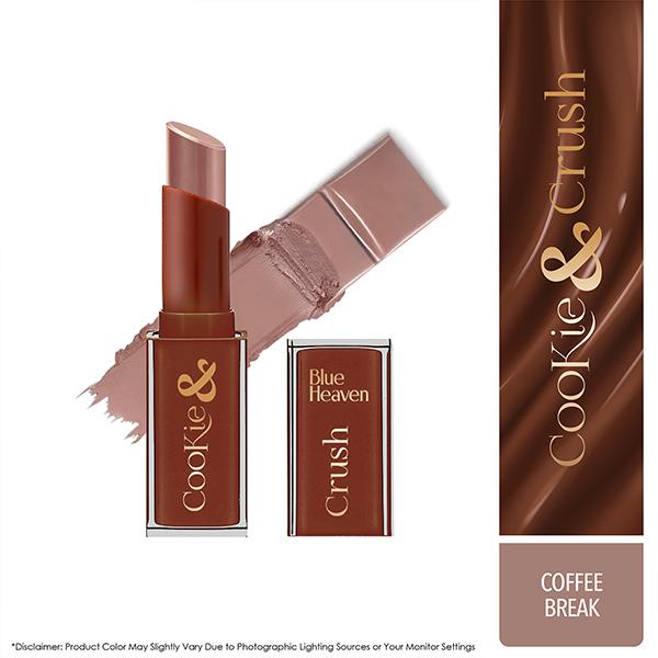 Netmeds | Blue Heaven Cookie & Crush Chocolate-Flavored Soft-Matte Lipstick, Coffee Break 3.4 gm