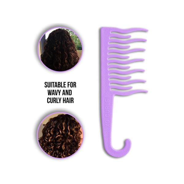 Xo Curls Shower Detangling Comb - Lavender 1's - Hair Combs