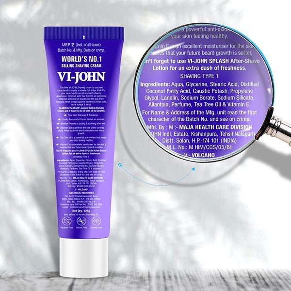 VI-John Shaving Cream Tropical Lime 125gm - Shaving Creams