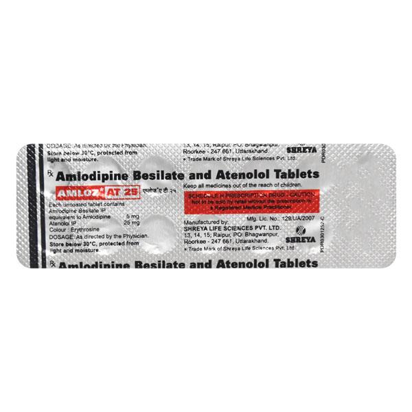 Amloz AT 25mg Tablet 14'S - Hypertension-Cal