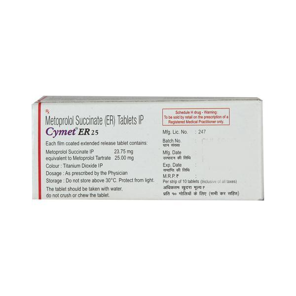 Cymet ER 25mg Tablet 10'S - Hypertension-Bet