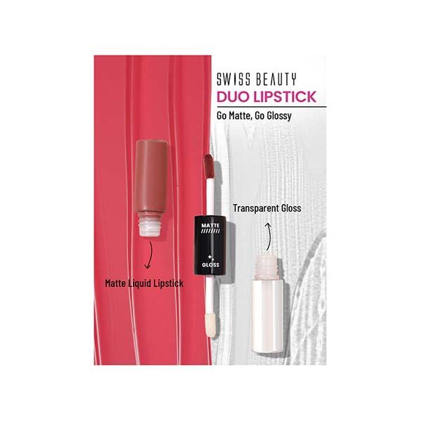 Swiss Beauty Duo Lipstick-Barely Nude 10 ml - Lipsticks