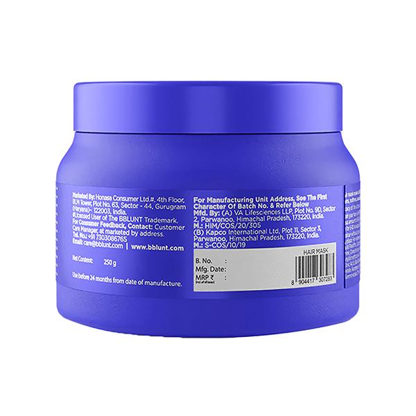 Bblunt Intense Moisture Hair Mask with Jojoba Oil and Vitamin E for Nourished and Shiny Hair 250 gm - Hair Masks & Packs