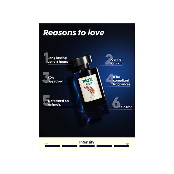 PLIX Mood Range Knight Perfume for Date Night - Perfect for Date & Romantic Evening, Long Lasting Fresh Saffron & Oud Fragrance 100 ml - Perfumes (Edt/Edp)