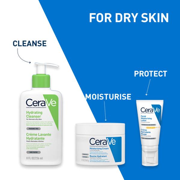 CeraVe Hydrating Cleanser For Normal To Dry Skin 236 ml - Face Wash & Cleansers