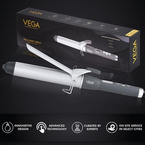 VEGA Professional Pro Cera Curls 38mm Barrel Hair Curler, (VPMCT -06) 1's - Rollers & Curlers