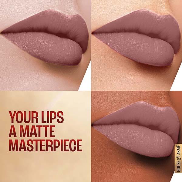 Lakme 9to5 Powerplay Priming Matte Lipstick, Lasts 16hrs, Dusty Pink, 3.6 gm - Lipsticks