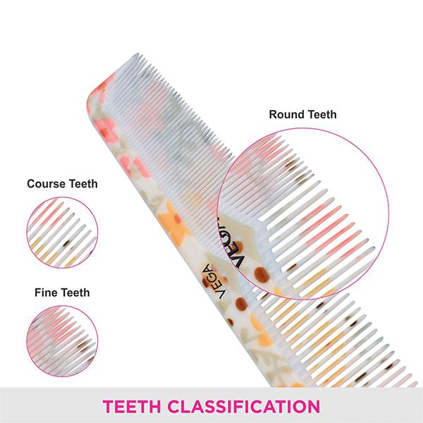 Vega D'Zyne Comb (DC - 1299) Color - Cream 1's - Hair Combs