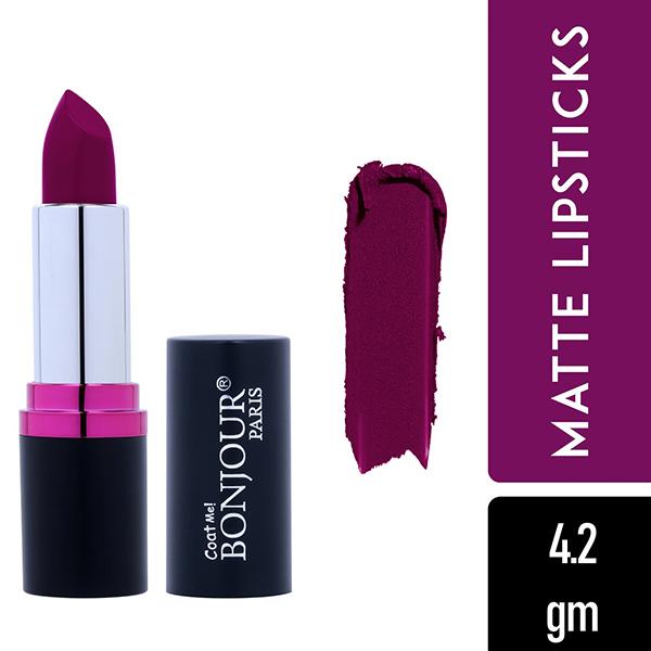 Bonjour Paris Silk Matte Lipstick-Mauve 4.2 gm - Lipsticks